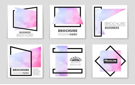 Abstract vector layout background set. For art template design, list, front page, mockup brochure theme style, banner, idea, cover, booklet, print, flyer, book, blank, card, ad, sign, sheet, a4のイラスト素材