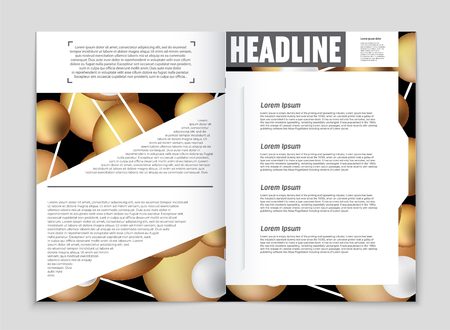 Abstract vector layout background set. For art template design, list, front page, mockup brochure theme style, banner, idea, cover, booklet, print, flyer, book, blank, card, ad, sign, sheet, a4.のイラスト素材