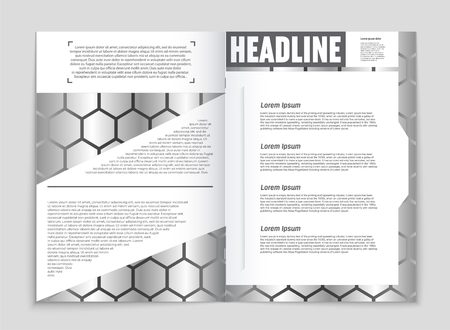 Abstract vector layout background set. For art template design, list, front page, mockup brochure theme style, banner, idea, cover, booklet, print, flyer, book, blank, card, ad, sign, sheet, a4.のイラスト素材