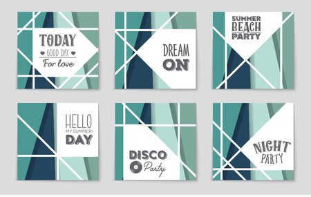 Abstract vector layout background set. For art template design, list, front page, mockup brochure theme style, banner, idea, cover, booklet, print, flyer, book, blank, card, ad, sign, sheet,, a4.のイラスト素材