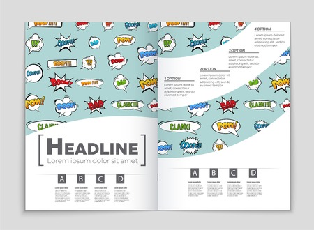Abstract vector layout background set. For art template design, list, front page, mockup brochure theme style, banner, idea, cover, booklet, print, flyer, book, blank, card, ad, sign, sheet, a4.のイラスト素材