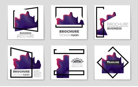 Abstract vector layout background set. For art template design, list, front page, mockup brochure theme style, banner, idea, cover, booklet, print, flyer, book, blank, card, ad, sign, sheet, a4のイラスト素材