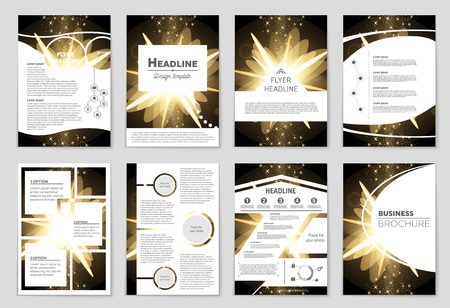 Abstract vector layout background set. For art template design, list, front page, mockup brochure theme style, banner, idea, cover, booklet, print, flyer, book, blank, card, ad, sign, sheet, a4のイラスト素材
