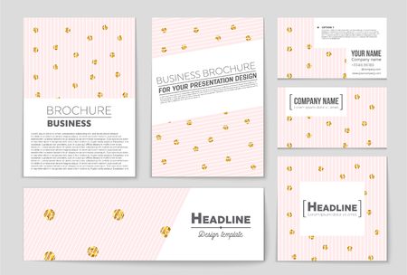 Abstract vector layout background set. For art template design, list, front page, mockup brochure theme style, banner, idea, cover, booklet, print, flyer, book, blank, card, ad, sign, sheet, a4のイラスト素材