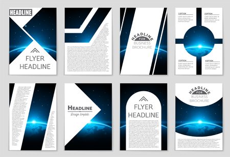 Abstract vector layout background set. For art template design, list, front page, mockup brochure theme style, banner, idea, cover, booklet, print, flyer, book, blank, card, ad, sign, sheet, a4のイラスト素材