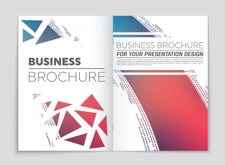 Abstract vector layout background set. For art template design, list, front page, mockup brochure theme style, banner, idea, cover, booklet, print, flyer, book, blank, card, ad, sign, sheet, a4.のイラスト素材