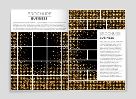 Abstract vector layout background set. For art template design, list, front page, mockup brochure theme style, banner, idea, cover, booklet, print, flyer, book, blank, card, ad, sign, sheet, a4のイラスト素材