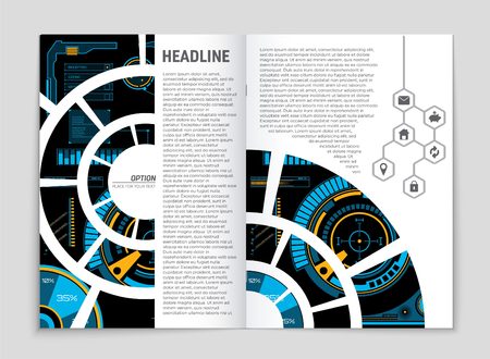 Abstract vector layout background set. For art template design, list, front page, mockup brochure theme style, banner, idea, cover, booklet, print, flyer, book, blank, card, ad, sign, sheet, a4.のイラスト素材