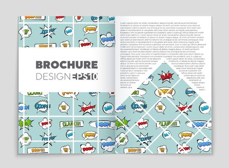 Abstract vector layout background set. For art template design, list, front page, mockup brochure theme style, banner, idea, cover, booklet, print, flyer, book, blank, card, ad, sign, sheet, a4.のイラスト素材