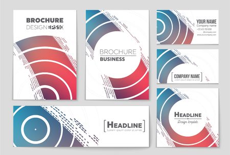 Abstract vector layout background set. For art template design, list, front page, mockup brochure theme style, banner, idea, cover, booklet, print, flyer, book, blank, card, ad, sign, sheet, a4.のイラスト素材