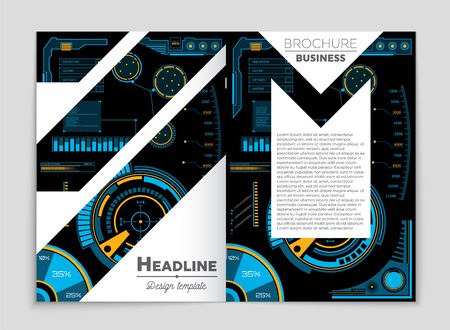 Abstract vector layout background set. For art template design, list, front page, mockup brochure theme style, banner, idea, cover, booklet, print, flyer, book, blank, card, ad, sign, sheet, a4.のイラスト素材