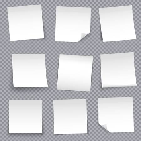 Creative illustration of post note papers sticker