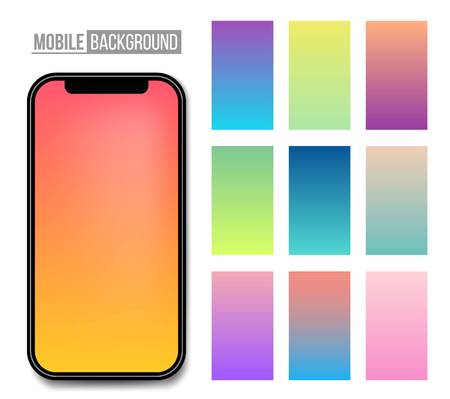 Mobile app soft color design screenのイラスト素材