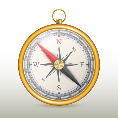 Creative vector illustration of wind rose magnetic compass isolated on transparent background. Art design for global travel, tourism, exploration. Concept graphic element for navigation, orientation.のイラスト素材