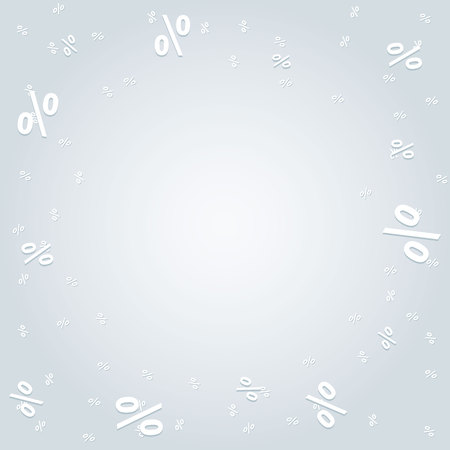 Creative vector illustration of percent business background. Seamless pattern. Discount deal. Economic finance promotion art design. Abstract concept graphic element. Big sale. Black fridayのイラスト素材