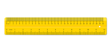 Creative vector illustration of realistic colorful rulerのイラスト素材