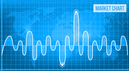 Creative vector illustration of business data financial charts. Finance diagram art design. Growing, falling market stock analysis graphics set. Concept graphic report element. Profit summary toolsのイラスト素材