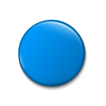 Creative vector illustration of 3d pin button isolated on transparent background. Front and back side. Art design blank badge brooch mockup template. Abstract graphic element with place for your text.の写真素材