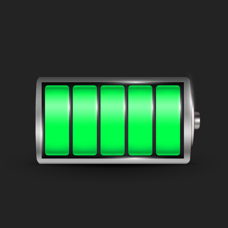 Creative vector illustration of 3d different charging status battery load isolated on transparent background. Discharged power sources. Art design. Abstract concept graphic element for displays, iconsの写真素材