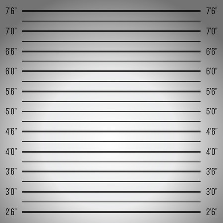 Creative vector illustration of police lineup, mugshot template with a table isolated on transparent background. Art design silhouette of anonymous. Abstract concept graphic element.のイラスト素材