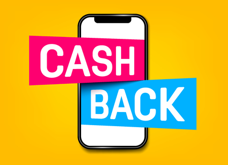 Creative vector illustration of cash back, cashback return, money refund tag isolated on background. Art design sticker, labels, emblem advertisement banner template. Abstract concept graphic element.のイラスト素材
