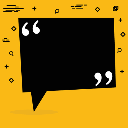 Abstract concept empty speech square quote text bubble. For web and mobile app isolated on background, illustration template design, creative presentation, business infographic social media.の写真素材