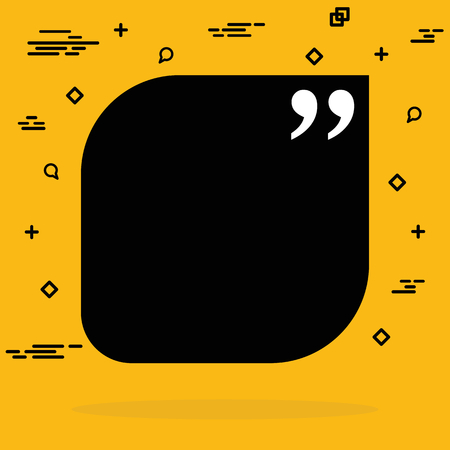 Abstract concept empty speech square quote text bubble. For web and mobile app isolated on background, illustration template design, creative presentation, business infographic social media.の写真素材