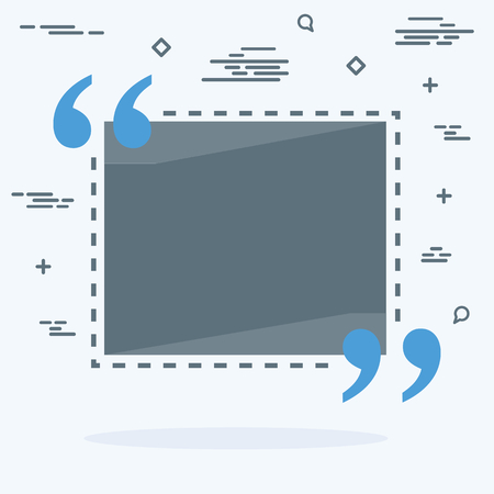 Abstract concept empty speech square quote text bubble. For web and mobile app isolated on background, illustration template design, creative presentation, business infographic social media.の写真素材
