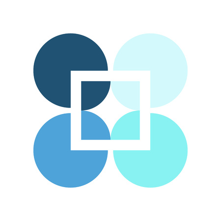 Abstract Creative concept image logo of real estate for web and mobile applications isolated on background, art illustration template design, business infographic and social media, icon, symbolの写真素材