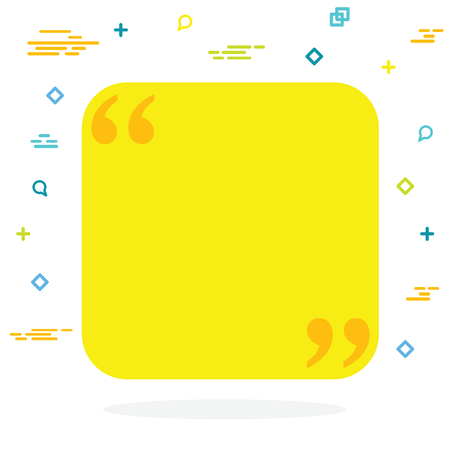 Abstract concept empty speech square quote text bubble. For web and mobile app isolated on background, illustration template design, creative presentation, business infographic social media.の写真素材