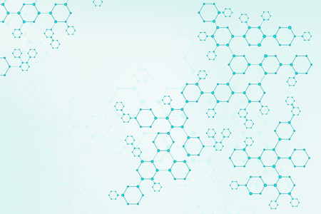 Creative illustration of molecular structure coding connection genome isolated on background. Art...