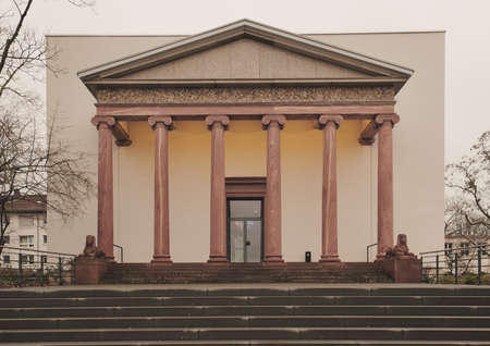 Darmstadt, Hessen, Germany - 02 Feb 2020: Theater Moller Haus, main facade and entranceのeditorial素材