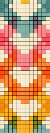 Happy Rainbow Embroidery Hearts and Stripesのイラスト素材