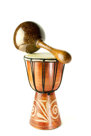 Djembe and Shekere, African Musical instrumentsの写真素材