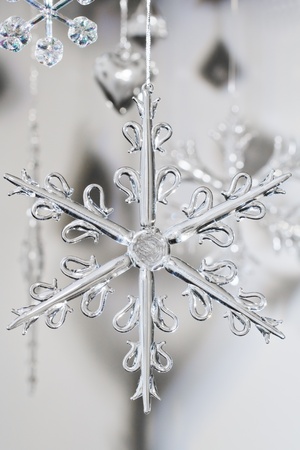 Christmas decoration, glass starの写真素材