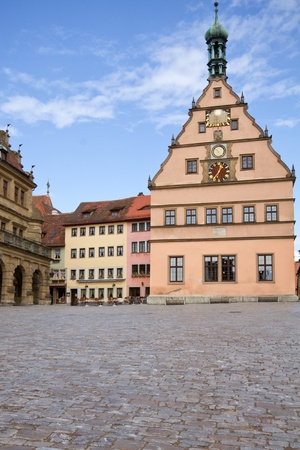 The famous Baumeisterhaus building in Rothenburg の写真素材
