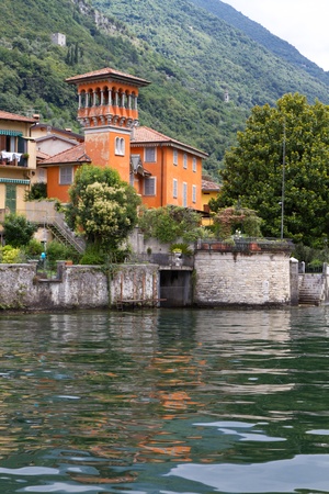Old villa at lake Como, Italyの写真素材