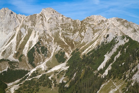 "Schoettelkarspitze" peak in the bavarian alps (Germany)の写真素材