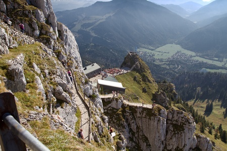 Hiking in the bavarian alps, Germanyの写真素材