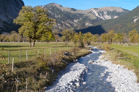 Indian Summer in the Karwendel mountains, Austriaの写真素材