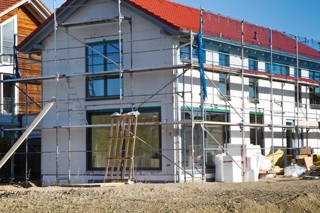 Construction site in rural Bavaria, Germanyの写真素材