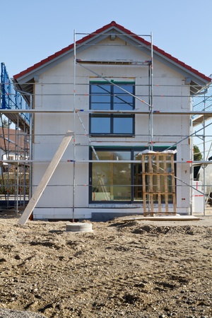 Construction site in rural Bavaria, Germanyの写真素材