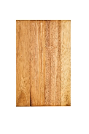 Wooden chopping board, isolated on white background