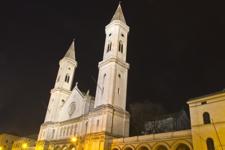 The famous Ludwigskirche church in Munich at night