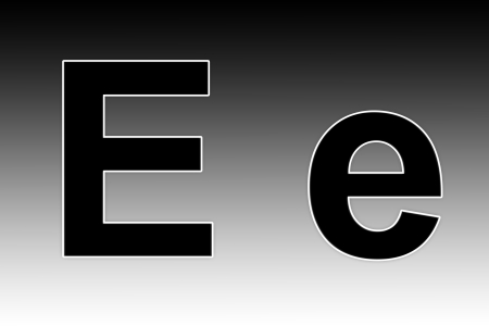 Alphabet symbol - letter Eの写真素材