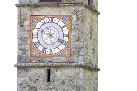 Historic church clock in Italy