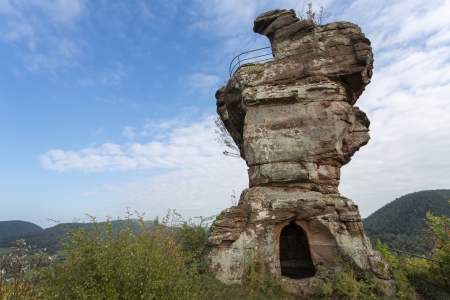 Part of the "Drachenfels" castle in Germanyの写真素材
