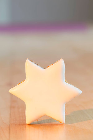 Cinnamon star christmas cookieの写真素材