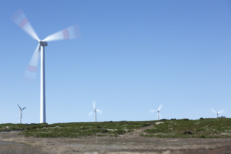 Windpark on the island of Madeira, Portugal