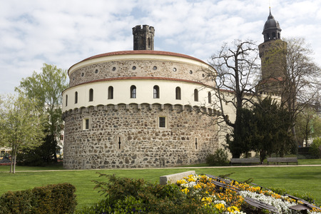 Kaisertrutz bastion building in the town of Goerlitz, Germanyの写真素材